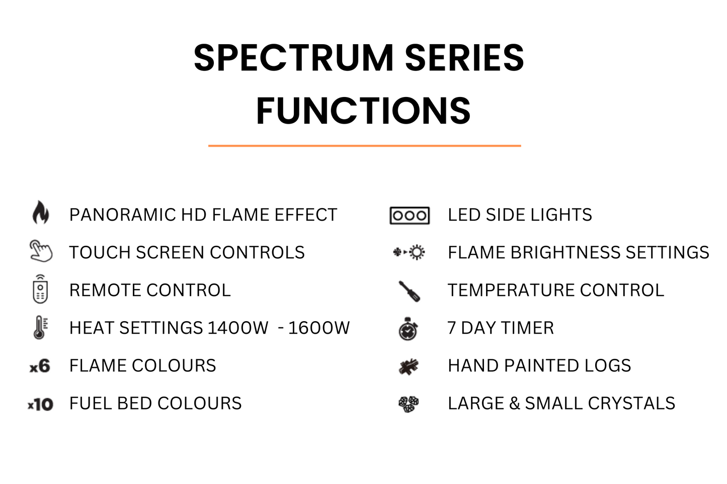 Evolution Fires - Neon Electric Fireplace Suite (White)