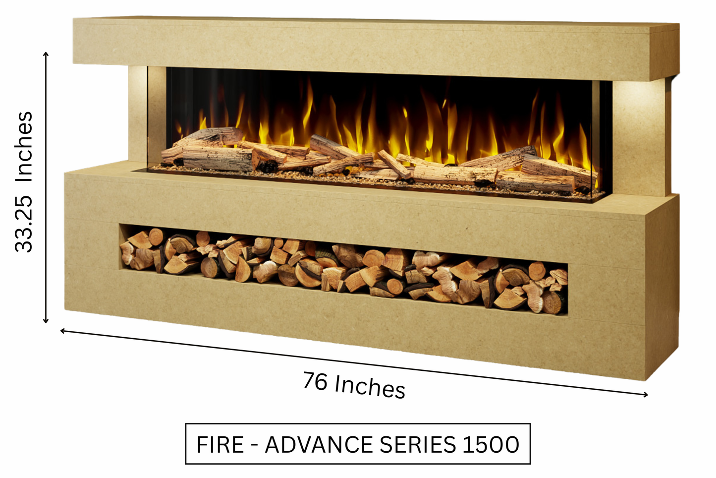 Evolution Fires - DaVinci Electric Fireplace Suite Ready to Paint