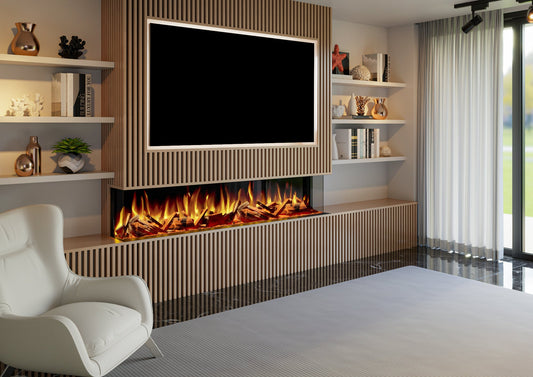 Evolution Fires Advance Series 1800 Media Wall Electric Fireplace-Media Wall Fires-