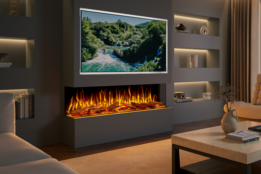 Evolution Fires Advance Series 1500 Media Wall Electric Fireplace-Media Wall Fires-