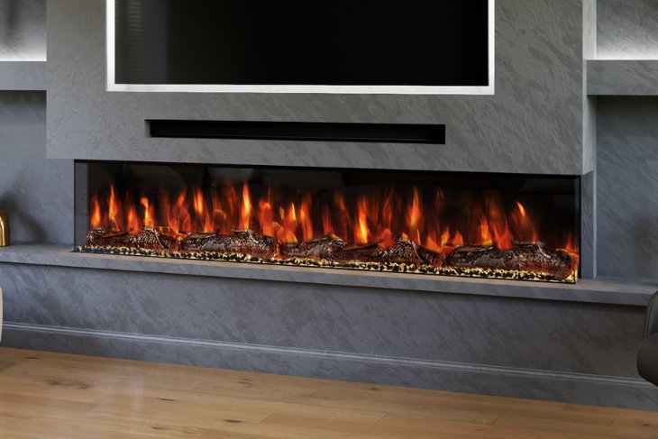 Evolution Fires Spectrum Slimline 82 Inch Media Wall Electric Fire-Media Wall Fires-
