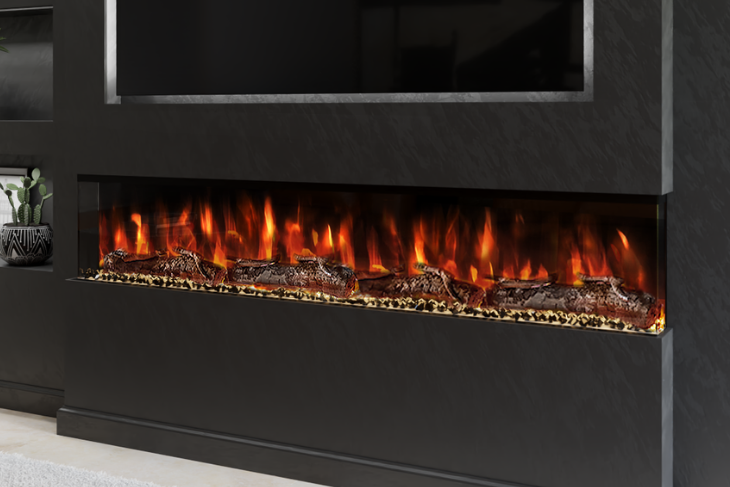 Evolution Fires Spectrum Slimline Series 72 Inch Media Wall Electric Fire-Media Wall Fires-