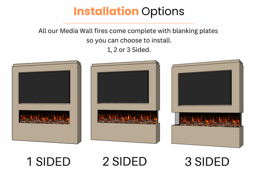 Evolution Fires Spectrum Slimline 82 Inch Media Wall Electric Fire-Media Wall Fires-