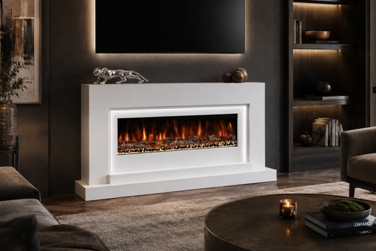 Evolution Fires - Nivarna Electric Fireplace Suite (White)