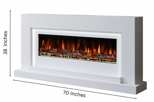 Evolution Fires - Nivarna Electric Fireplace Suite (White)