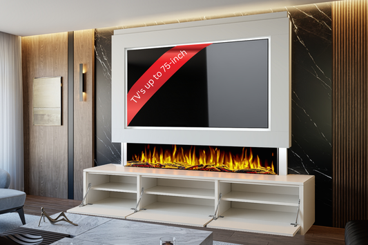 Evolution Fires - Pre-Built Media Wall Package 23 including Electric Fire-Media Walls-