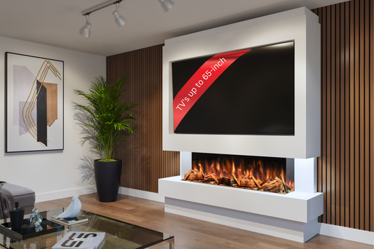 Evolution Fires Package 10 – Pre-Built Media Wall with Electric Fireplace-Media Walls-