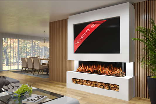 Evolution Fires Package 11 – Pre-Built Media Wall with Electric Fireplace-Media Walls-