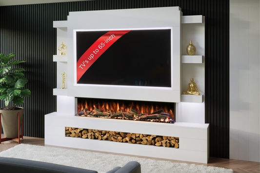 Evolution Fires - Pre-Built Media Wall Package 15 including Electric Fire-Media Walls-