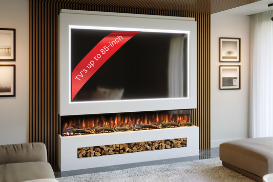 Evolution Fires - Pre-Built Media Wall Package 16 including Electric Fire-Media Walls-
