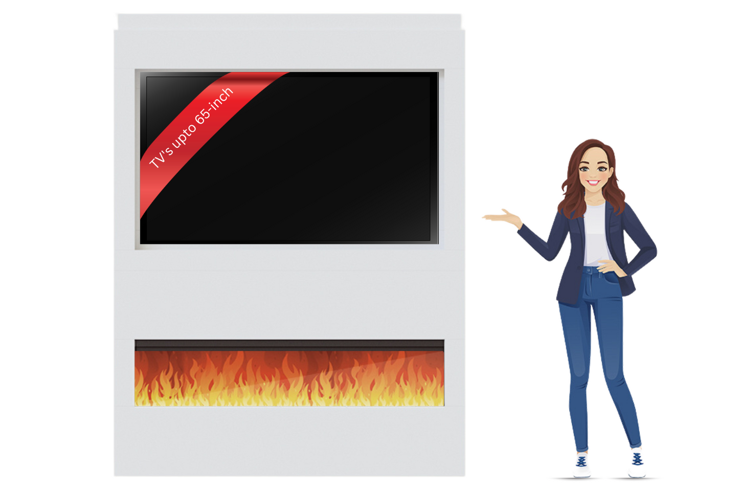 Evolution Fires - Pre-Built Media Wall Package 17 including Electric Fire-Media Walls-