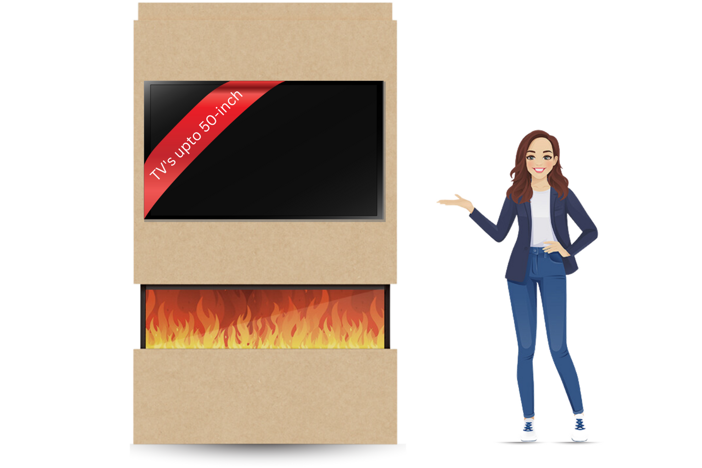 Evolution Fires - Pre-Built Media Wall Package 18 including Electric Fire-Media Walls-