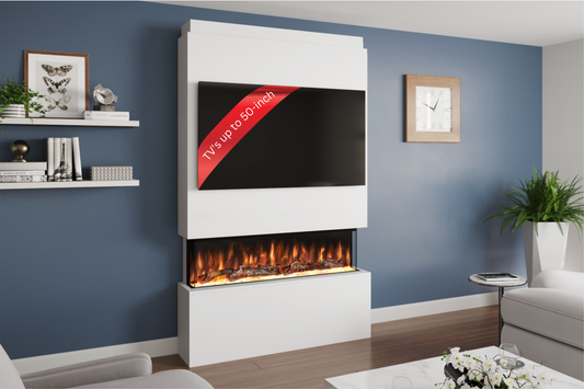 Evolution Fires - Pre-Built Media Wall Package 18 including Electric Fire-Media Walls-