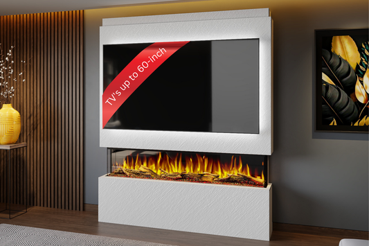 Evolution Fires - Pre-Built Media Wall Package 20 including Electric Fire-Media Walls-