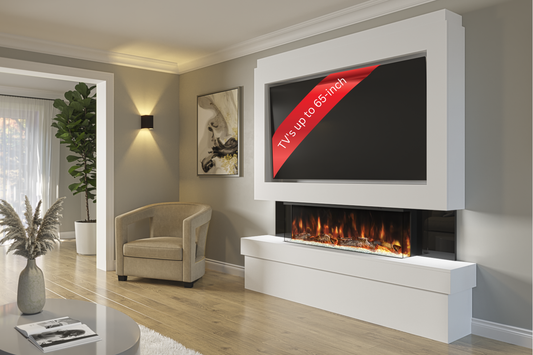 Evolution Fires Package 2 – Pre-Built Media Wall with Electric Fireplace-Media Walls-