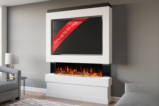 Evolution Fires Package 5 – Pre-Built Media Wall with Electric Fireplace-Media Walls-