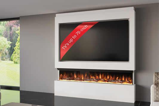 Evolution Fires Package 9 – Pre-Built Media Wall with Electric Fireplace-Media Walls-