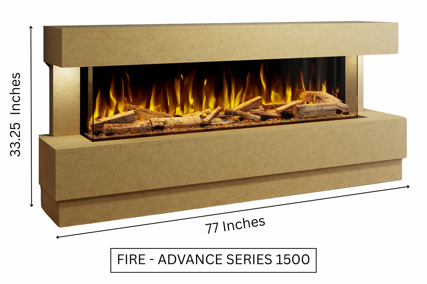 Evolution Fires Raphael Electric Fireplace Suite Ready to Paint