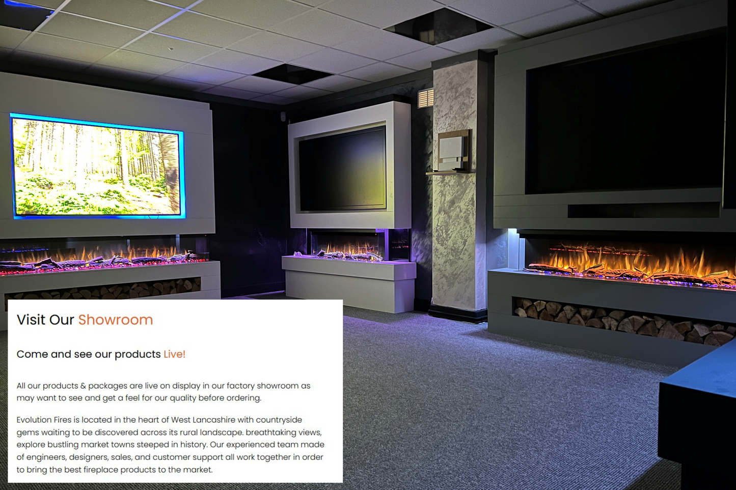 Evolution Fires - Vegas 72 - Wall-Mounted Electric Fireplace Pearl Textured