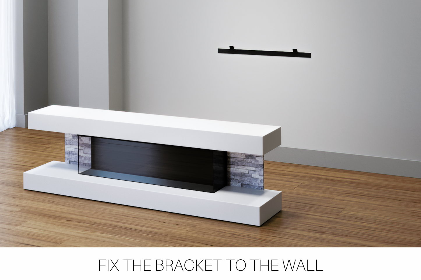 Evolution Fires - Studio 5 Walnut Wall-Mounted Electric Fireplace