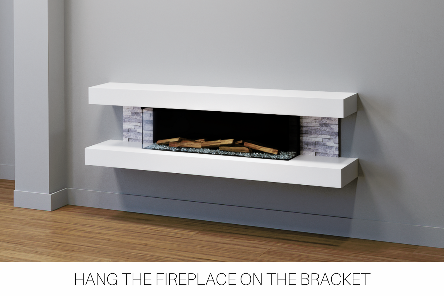 Evolution Fires Studio 4 - Walnut Wall-Mounted Electric Fireplace