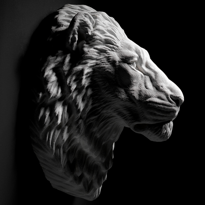 White Lion Wall Art