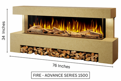 Evolution Fires Angelo Electric Fireplace Suite Ready to Paint