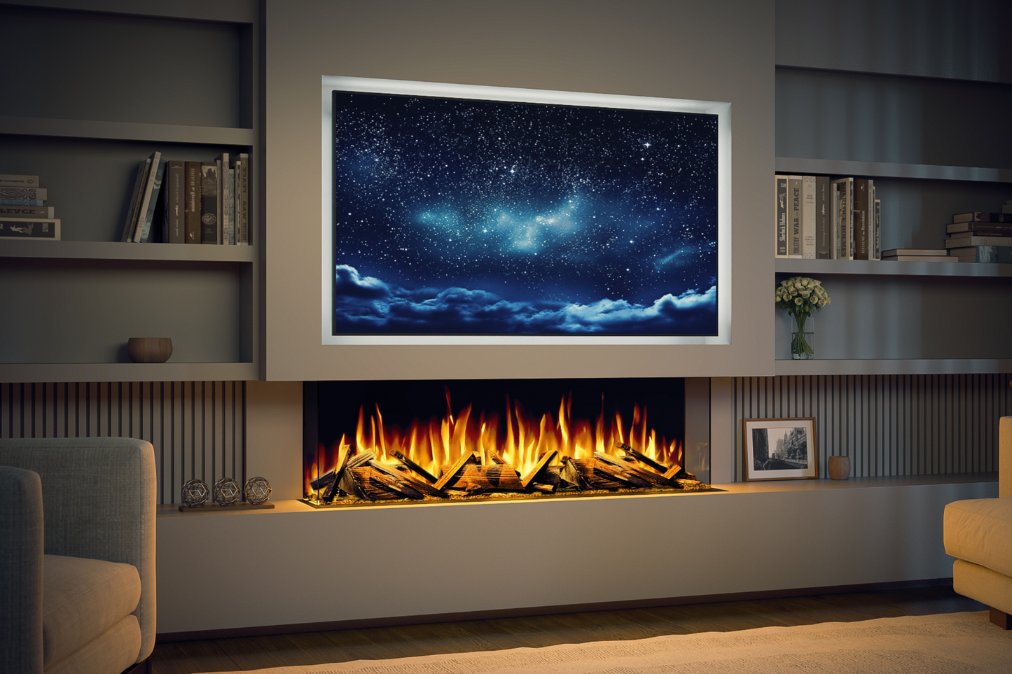 Evolution Fires Advance Series 1300 Panoramic Electric Fireplace