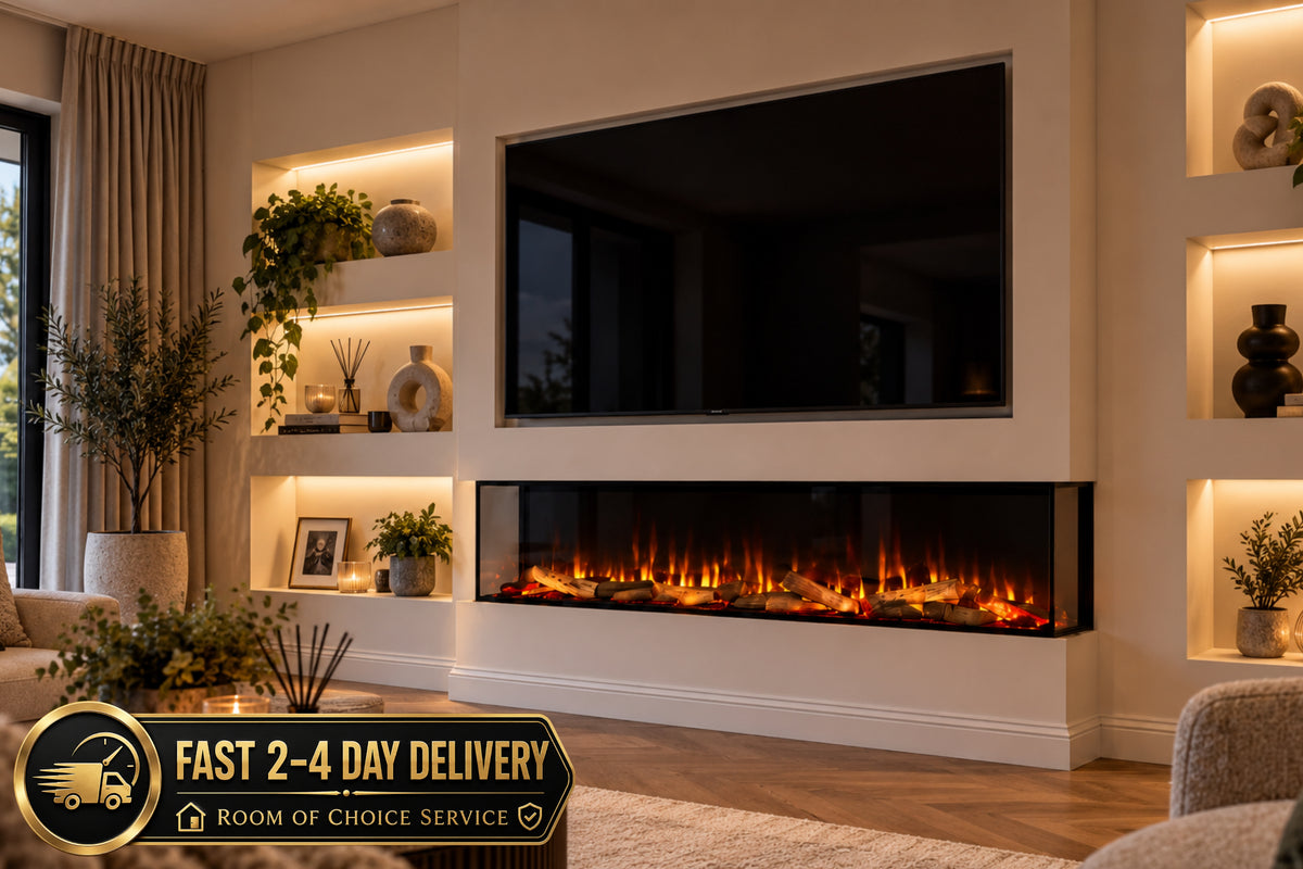Evolution Fires Advance Series 1800 Media Wall Electric Fireplace