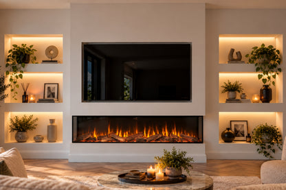 Evolution Fires Advance Series 1800 Media Wall Electric Fireplace