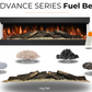 Evolution Fires Advance 1500 Panoramic 3-Sided Electric Fireplace - App Control and Alexa