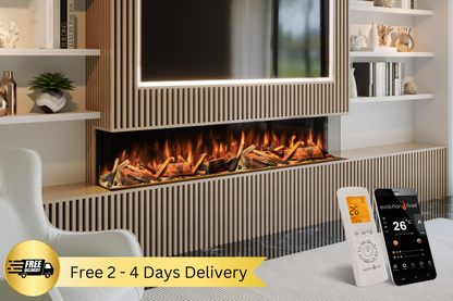 Evolution Fires Advance Series 1800 Media Wall Electric Fireplace-Media Wall Fires-