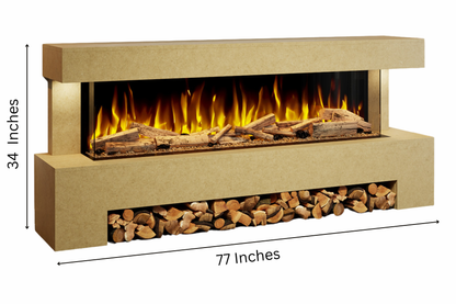 Evolution Fires Angelo Electric Fireplace Suite Ready to Paint