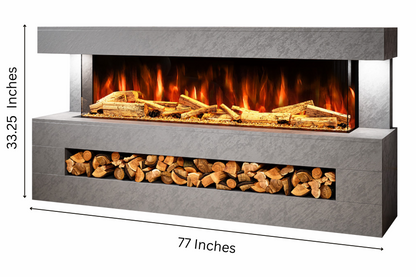 Evolution Fires - DaVinci Electric Suite - Grey Stone Effect