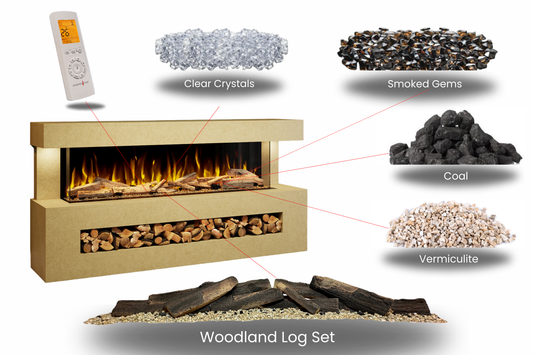 Evolution Fires - DaVinci Electric Fireplace Suite Ready to Paint