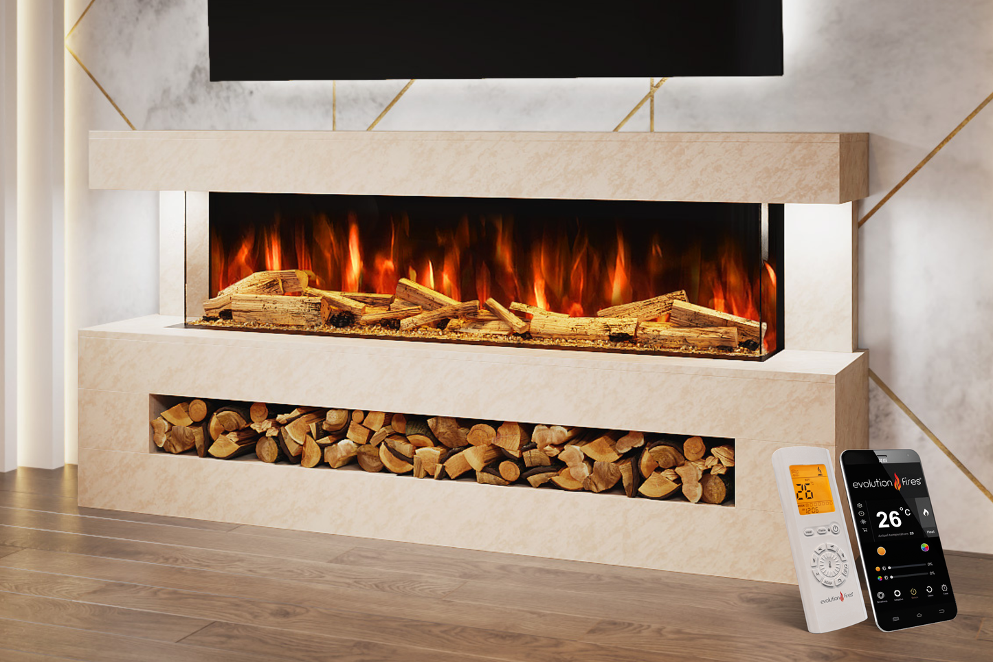 Evolution Fires - DaVinci Electric Suite (Pearl Stone Effect)