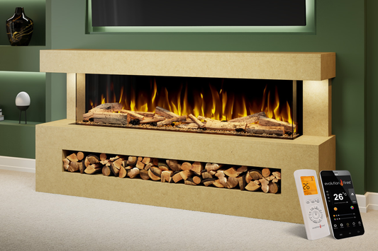 Evolution Fires - DaVinci Electric Fireplace Suite Ready to Paint