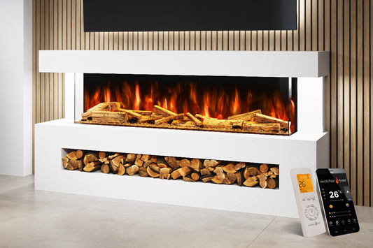 Evolution Fires - DaVinci Electric Suite (White Stone Effect)
