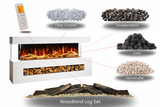 Evolution Fires - DaVinci Electric Suite (White Stone Effect)