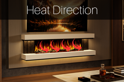 Evolution Fires - Empire - Wall-Mounted Electric Fireplace (White & Black Tex)