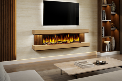 Evolution Fires - Empire - Wall-Mounted Electric Fireplace (Oak & Walnut)