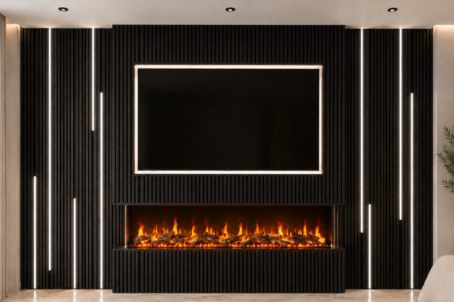 Evolution Fires Evervue 72 LCD Real Flame Electric Fireplace (APP Control)