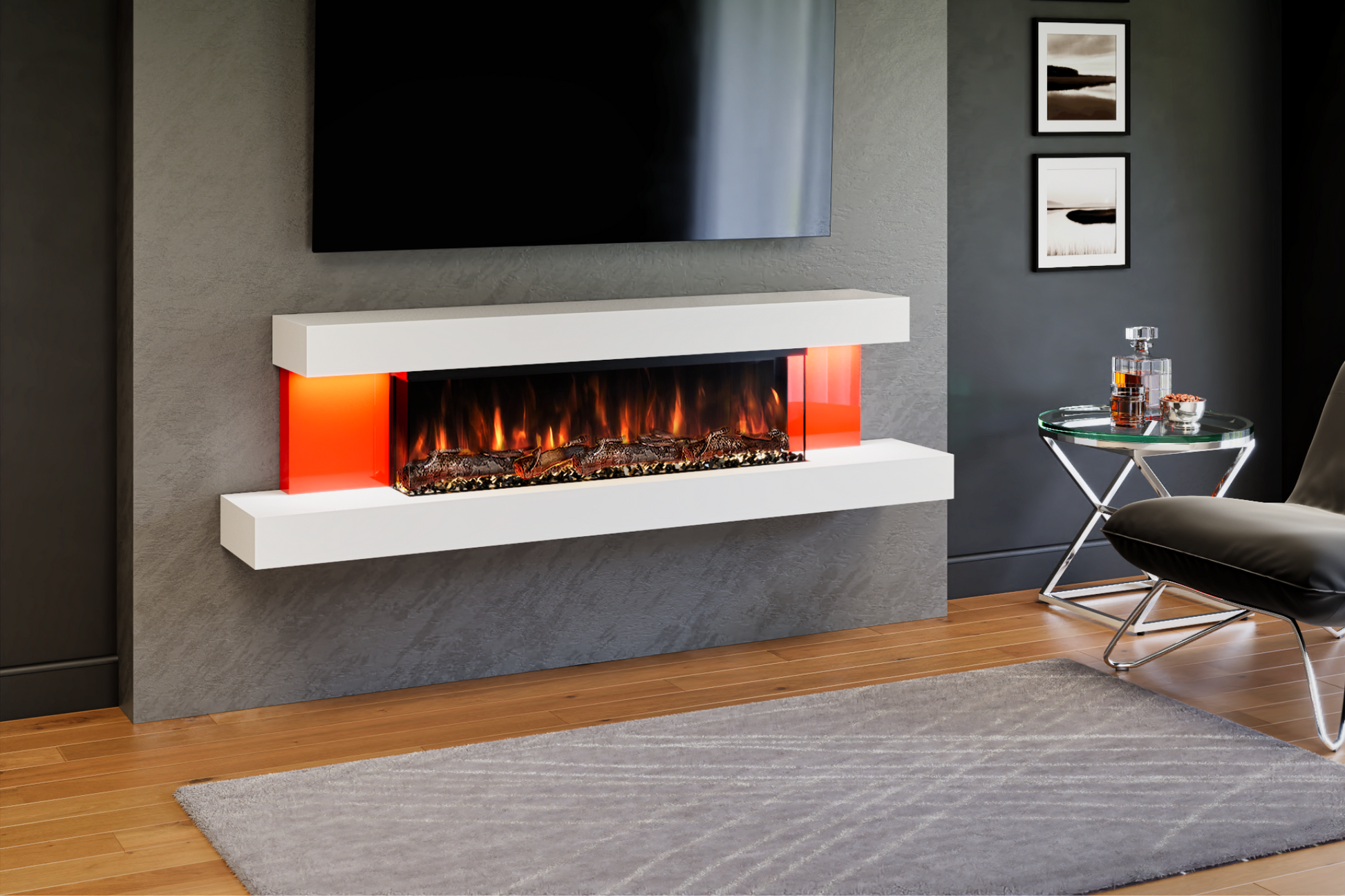 Evolution Fires Alpha Wall Mounted Electric Fireplace (RP)
