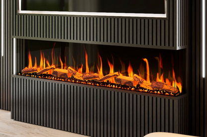 Evolution Fires Evervue 72 LCD Real Flame Electric Fireplace (APP Control)-Media Wall Fires-
