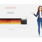 Evolution Fires Vegas 72 (Oak) Wall mounted Electric Fireplace