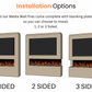 Evolution Fires Advance 1500 Panoramic 3-Sided Electric Fireplace - App Control and Alexa