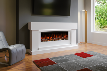 Evolution Fires - Neon Electric Fireplace Suite (White)