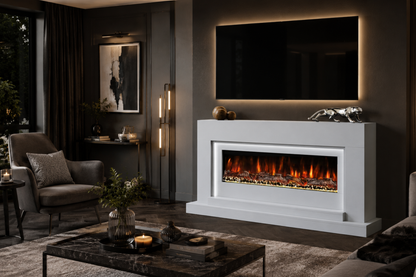 Evolution Fires Nivarna Electric Fireplace Suite (Gray)