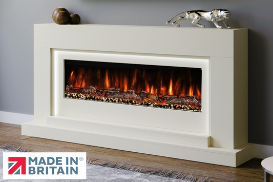 Evolution Fires - Nivarna Electric Fireplace Suite (Cream)