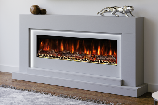 Evolution Fires Nivarna Electric Fireplace Suite (Gray)